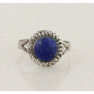 Sterling Silver Lapis Lazuli Ring Size 7 1/4